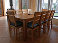 big wooden dinning table